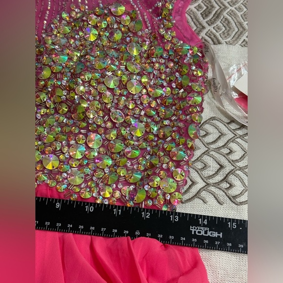 (W0) NWT Tiffany Designs Pink Evening Gown, size 8, Style #16126 - Picture 15 of 16